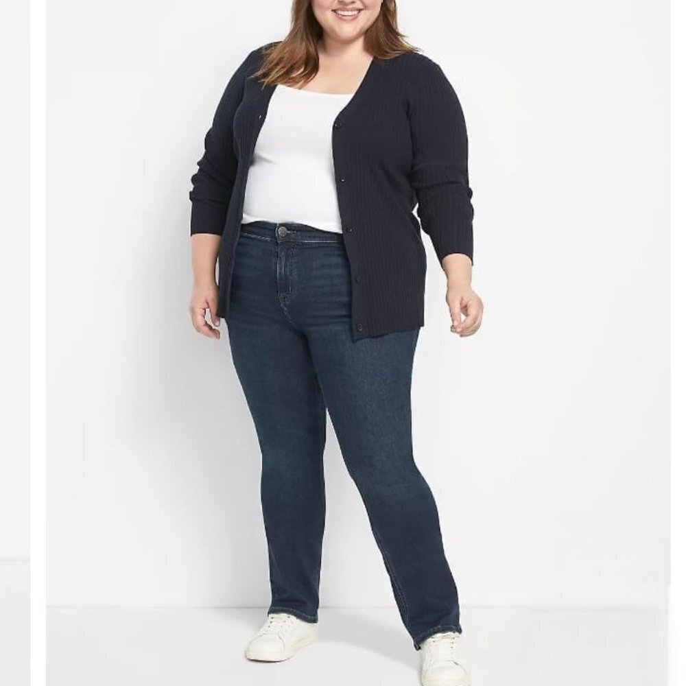 Lane Bryant Size 26 Curvy Fit Hi Rise Straight Leg Jeans